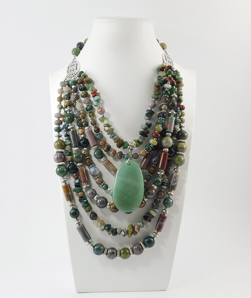 Necklace "Magic of the Forest" Jasper