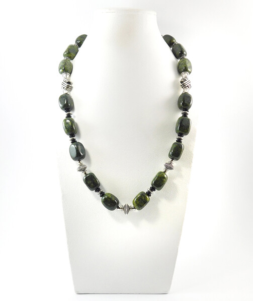 Necklace "Snake Dance" Agate, Snakeskin