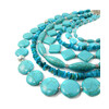 Necklace &quot;Flowers of the Sky&quot; Turquoise, Mother of Pearl